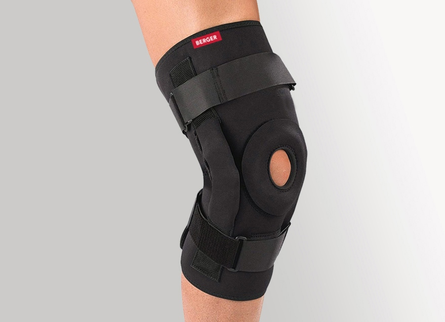 Knee Brace with Polycentric Hinges & Cross Straps